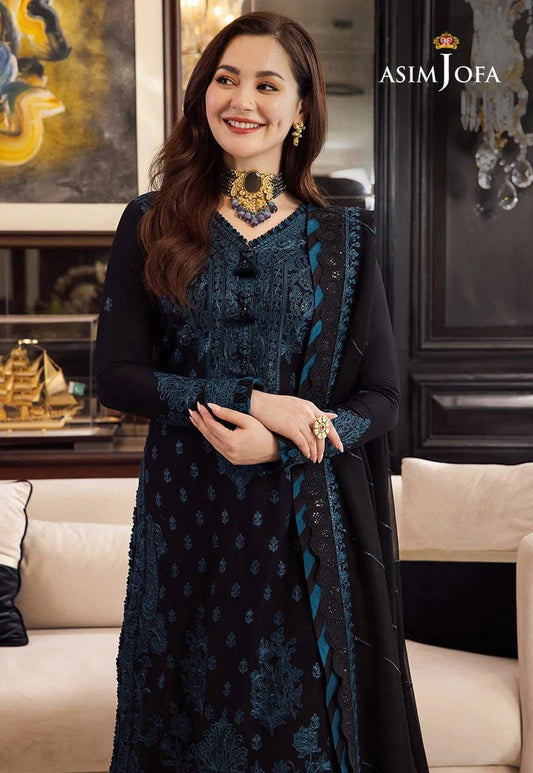 ASIM JOFA 3PC LAWN EMBROIDERED UNSTITCHED D#1103