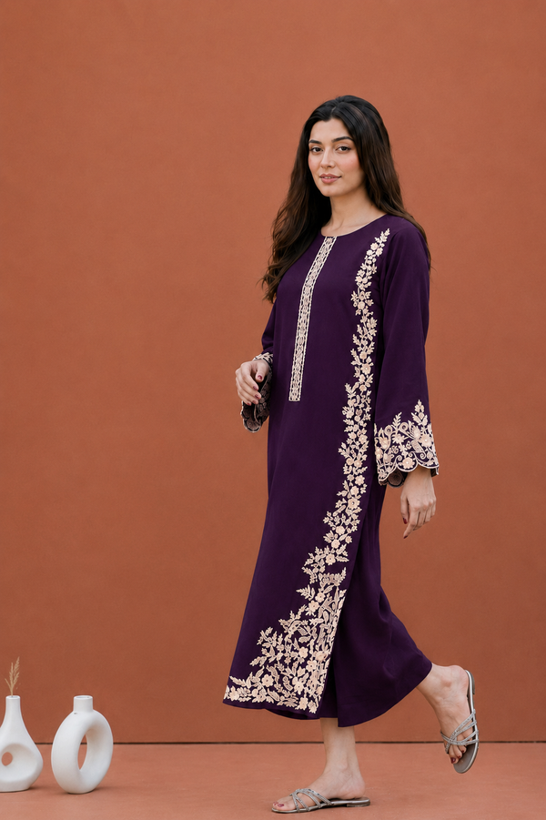Maria.B Heavy Embroidered Dhanak 2Piece Suit SDCW-1235