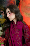 ZAIB -3PC DHANAK EMBROIDERED SHIRT WITH DHANAK EMBROIDERED SHAWL AND TROUSER SDCW-1275