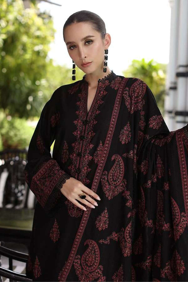 Bareeze karandi Luxury Embroidered Winter 3 Piece Dress SDCW-1252