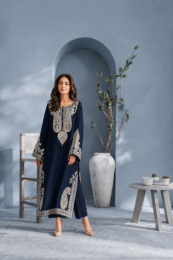 MARANA Heavy Embroidered Dhanak 2Piece Suit SDCW-1235