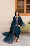 BATIK 3PC DHANAK FABRIC EMBROIDERED SHIRT WITH DHANAK EMBROIDERED SHAWL AND TROUSER SDCW-1224
