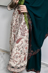 ZAIB -3PC DHANAK EMBROIDERED SHIRT WITH DHANAK EMBROIDERED SHAWL AND TROUSER SDCW-1279