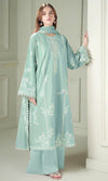 CROSS STITCH - 3PC DHANAK FABRIC EMBROIDERED SHIRT WITH DHANAK EMBROIDERED SHAWL AND TROUSER SDCW-1283