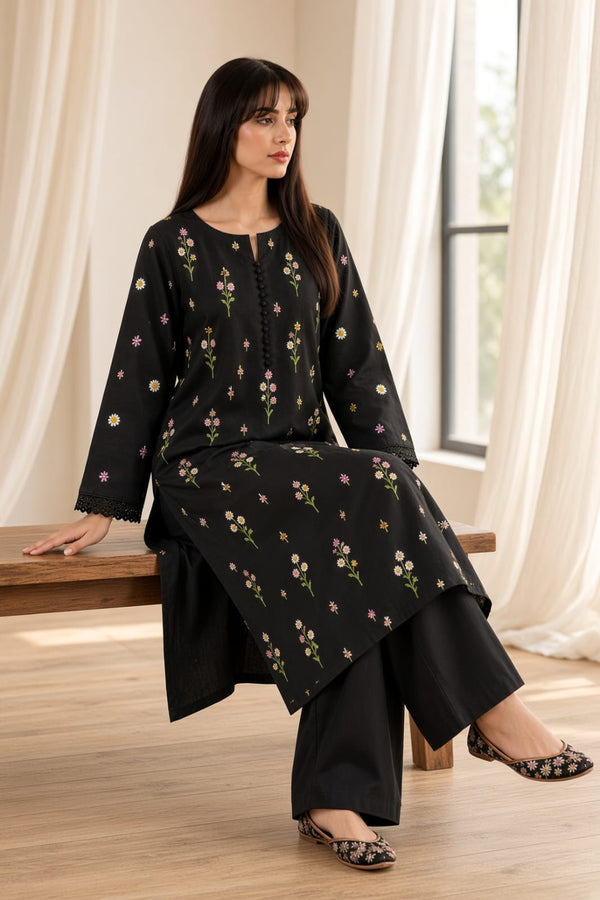 Batik Heavy Embroidered Dhanak 2Piece Suit SDCW-1235