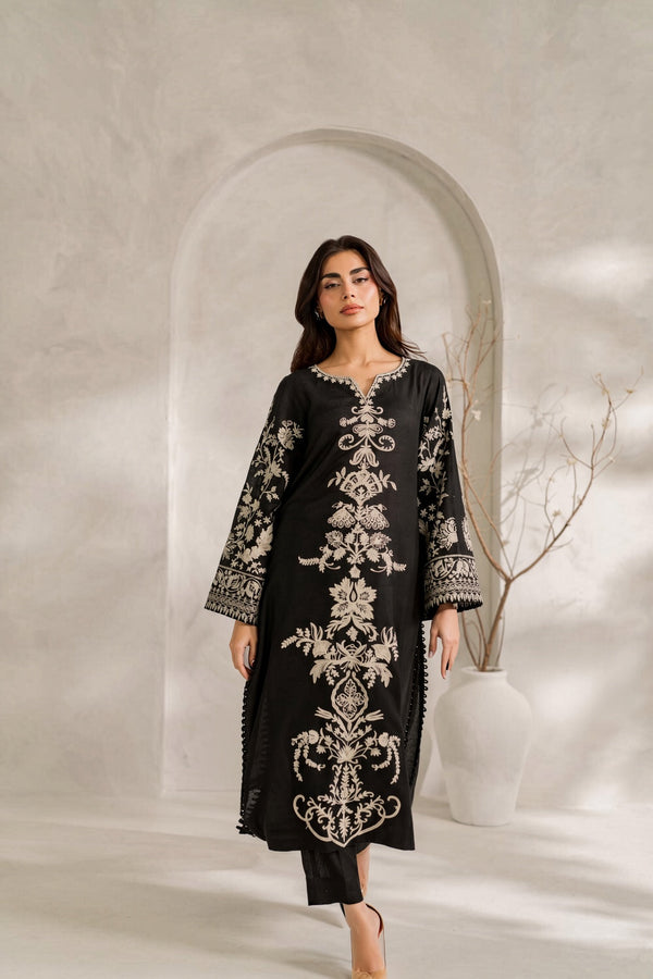 Elnaz Heavy Embroidered Dhanak 2Piece Suit SDCW-1235