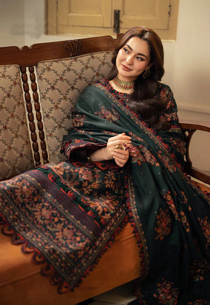ASIM JOFA 3PC DHANAK FABRIC EMBROIDERED SHIRT WITH DHANAK EMBROIDERED SHAWL AND TROUSER SDCW-1228