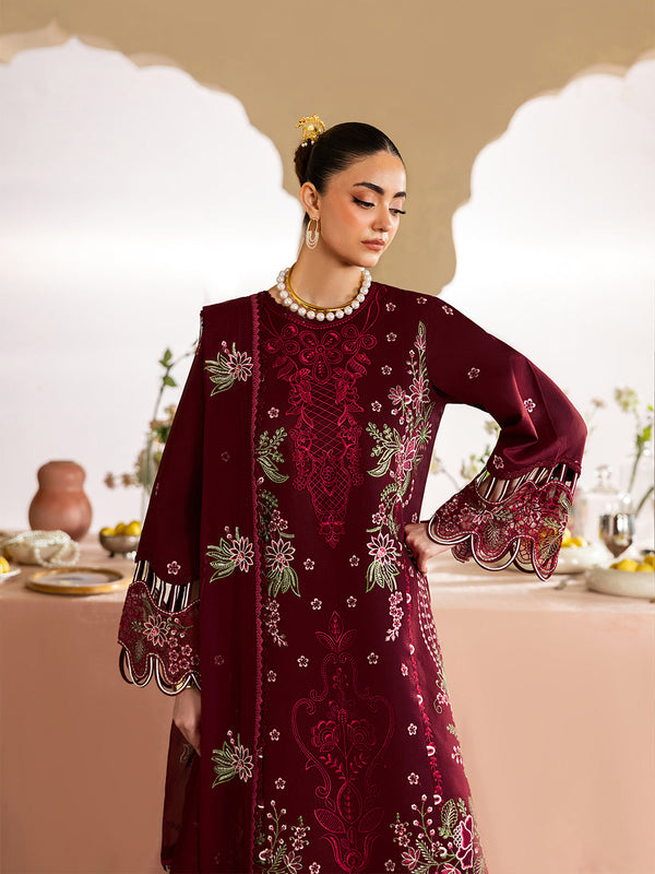 LAAM ✦-Premium Unstitched Dhanak Embroidered with Dhanak Embroidery Shawls Suit SDCW-1243