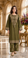 Batik Heavy Embroidered Dhanak 2Piece Suit SDCW-1235
