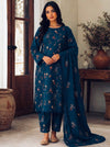 ANEELAS✦-Premium Unstitched Dhanak Embroidered 3pc Suit SDCW-1238