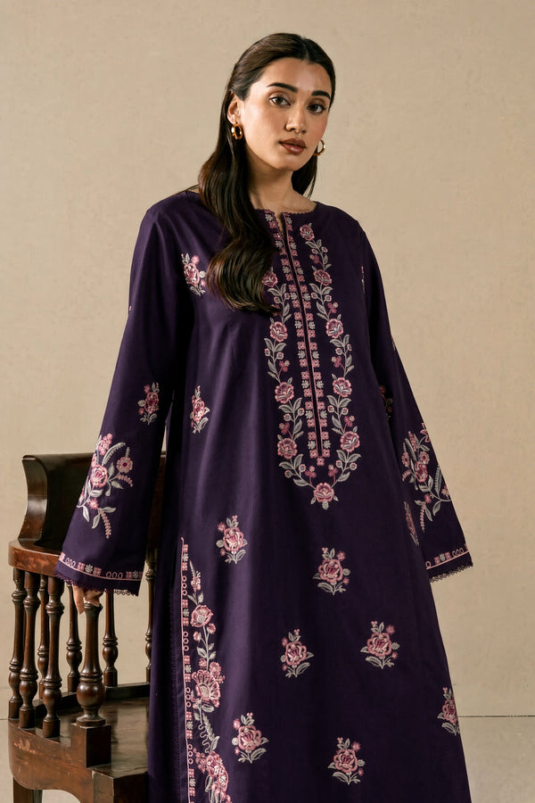 Zive Heavy Embroidered Dhanak 2Piece Suit SDCW-1235
