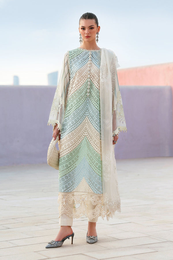 MARIA B Luxury Unstitched Lawn chicken curry Embroidered 3 Piece Suit SDC-1072