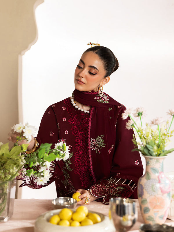 LAAM ✦-Premium Unstitched Dhanak Embroidered with Dhanak Embroidery Shawls Suit SDCW-1243