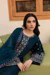 BATIK 3PC DHANAK FABRIC EMBROIDERED SHIRT WITH DHANAK EMBROIDERED SHAWL AND TROUSER SDCW-1224