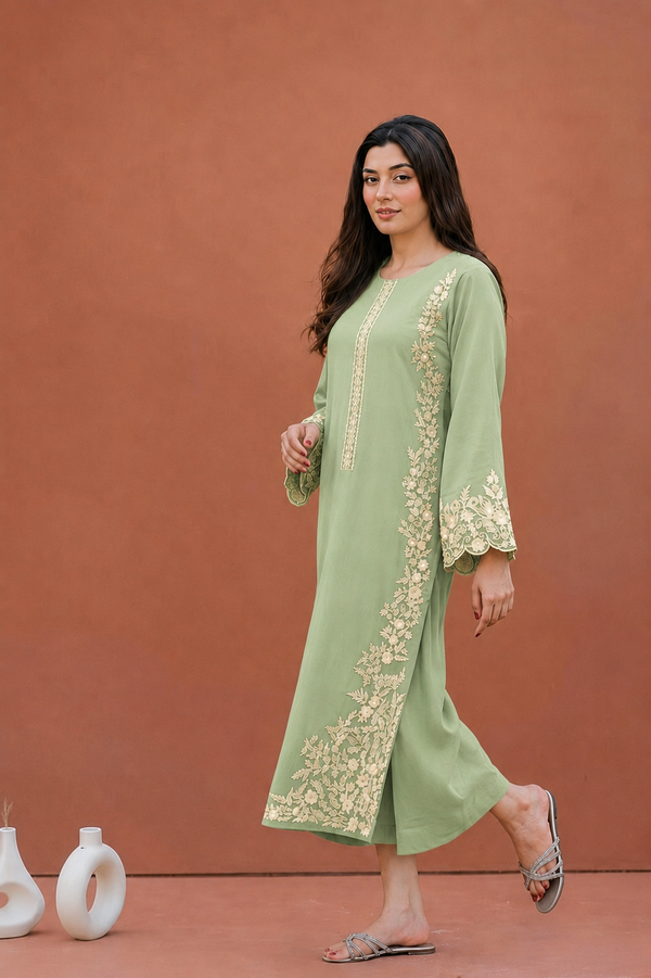 Maria.B Heavy Embroidered Dhanak 2Piece Suit SDCW-1235