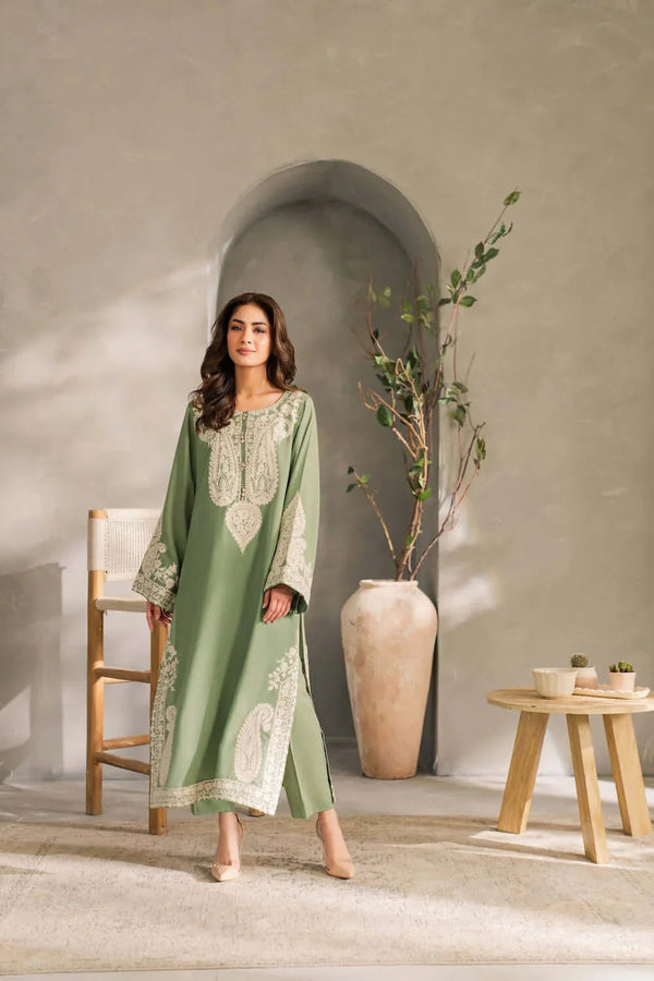 MARANA Heavy Embroidered Dhanak 2Piece Suit SDCW-1235