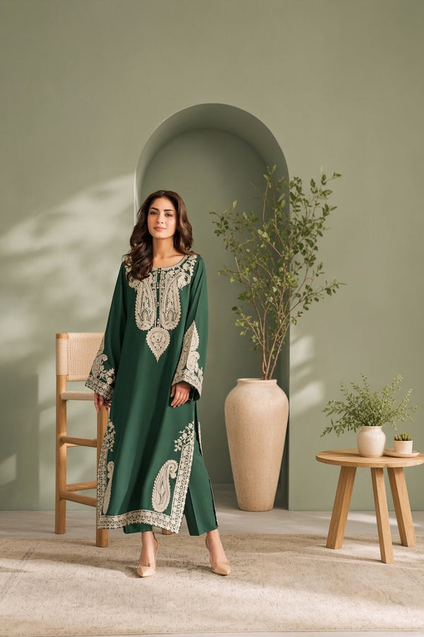 MARANA Heavy Embroidered Dhanak 2Piece Suit SDCW-1235