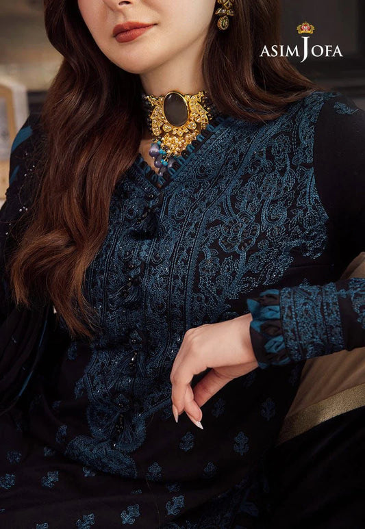 ASIM JOFA 3PC LAWN EMBROIDERED UNSTITCHED D#1103