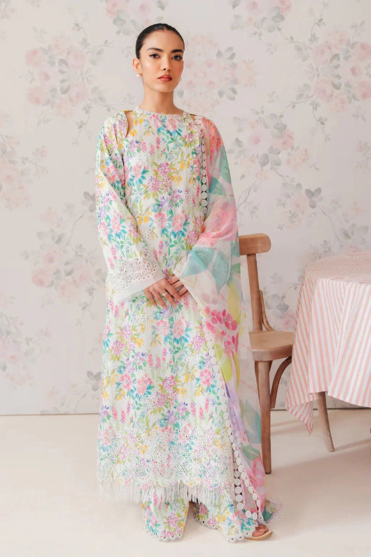 CRIMSON 3PC UNSTITCHED EMBROIDERED  Code:No-10