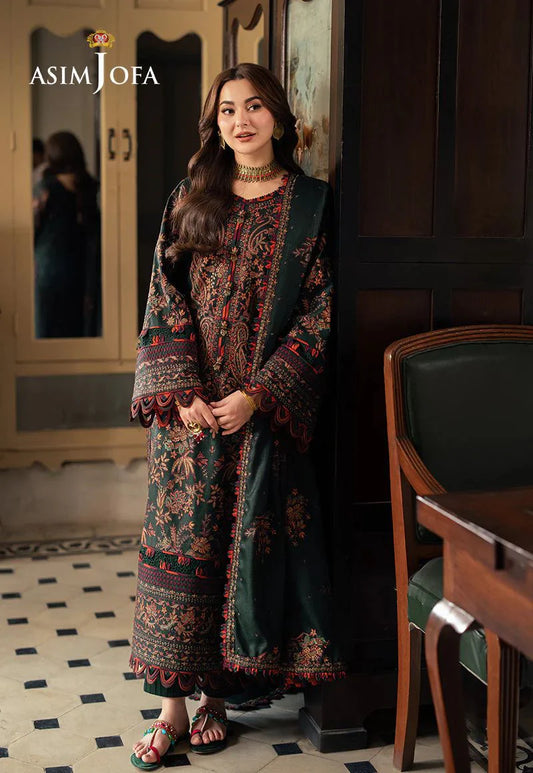 Asim jofa 3PC Embroidered Lawn Suit – Premium Summer Collection