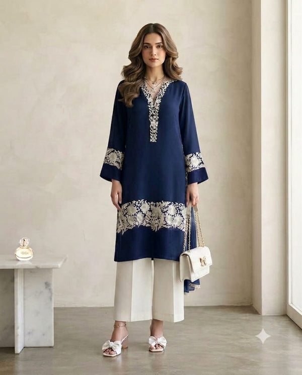 Sui Dhagay Heavy Embroidered Dhanak 2Piece Suit SDCW-1235