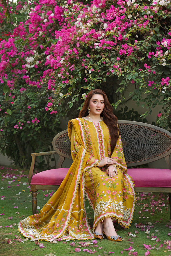 ANEELAS Unstitched Luxury Lawn Embroidered 3pc SDC-1153