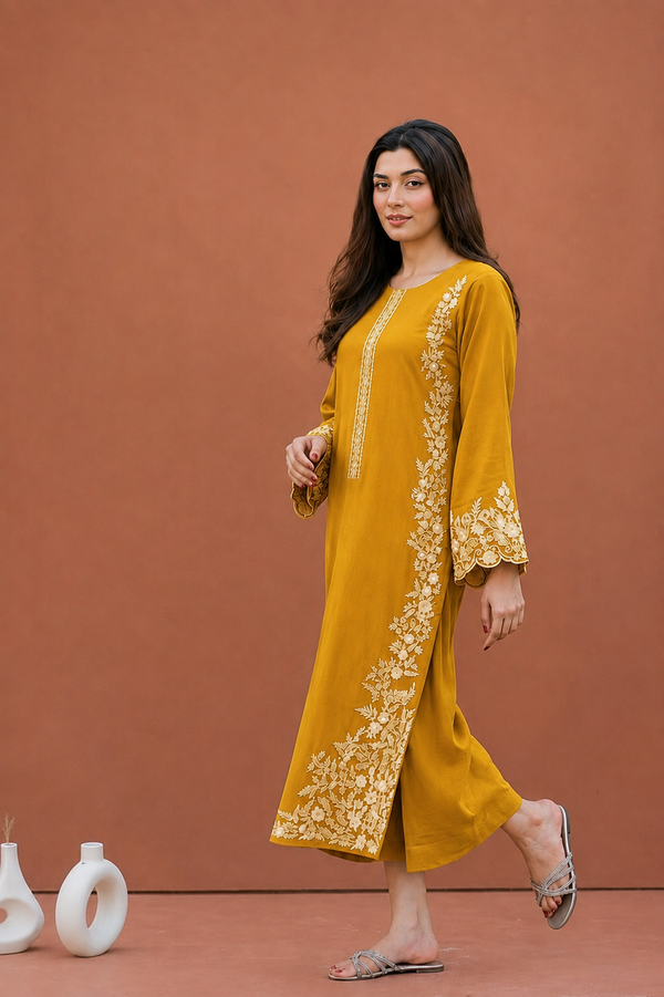 Maria.B Heavy Embroidered Dhanak 2Piece Suit SDCW-1235