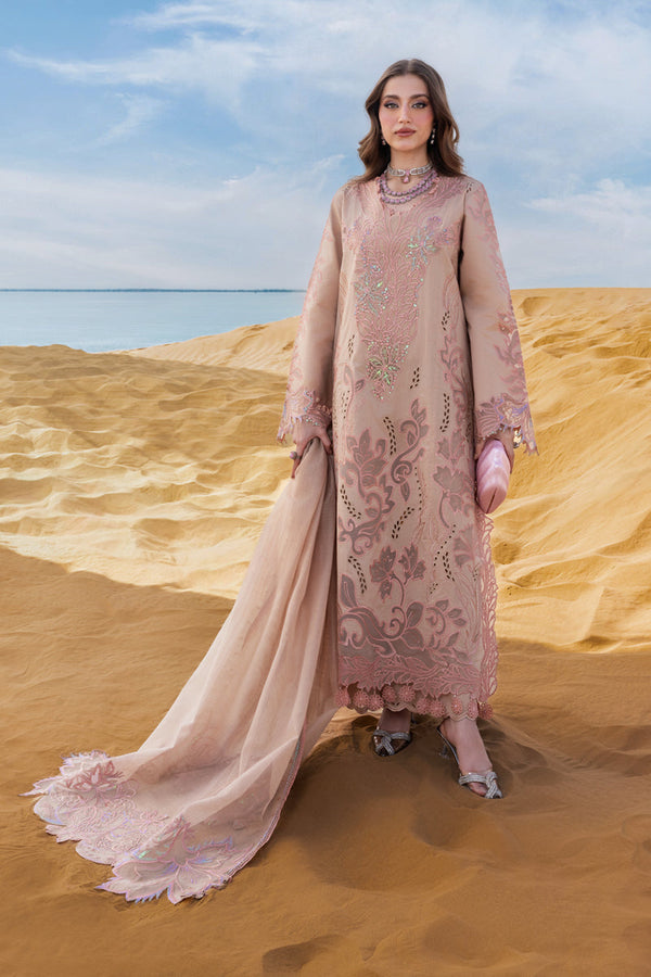 RANG RASIYA - 3PC LAWN LASERWORK EMBROIDERED SHIRT WITH KHADDI NET EMBROIDERED DUPATTA AND TROUSER - SDC-1160