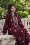 Afsheen Heavy Embroidered Dhanak 2Piece Suit SDCW-1235