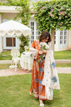 ANEELAS -3PC DHANAK EMBROIDERED SHIRT WITH DHANAK EMBROIDERED SHAWL AND TROUSER SDCW-1276