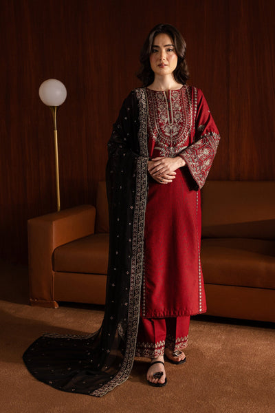BATIK -3PC DHANAK EMBROIDERED SHIRT WITH DHANAK EMBROIDERED SHAWL AND TROUSER SDCW-1270