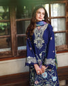 MUHSQ ✦-Premium Unstitched Dhanak Embroidered with Printed Shawls Suit SDCW-1242