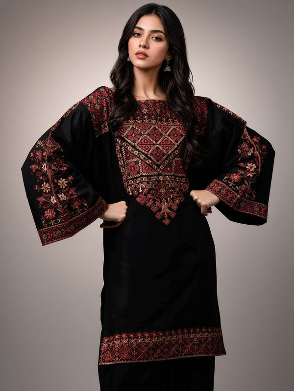 Kayseria Heavy Embroidered Dhanak 2Piece Suit SDCW-1235