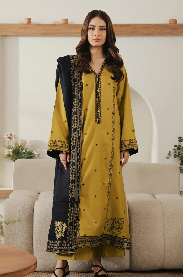 Batik Dhanak Luxury Embroidered Winter 3 Piece Dress SDCW-1251