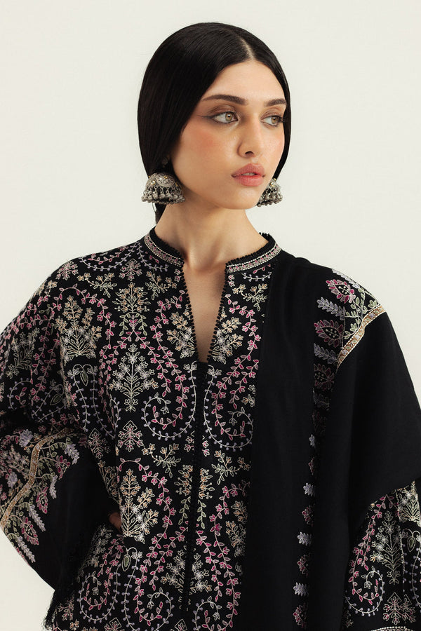 Zara By Shah Jahan ✦-Premium Unstitched Dhanak Embroidered with Dhanak Embroidery Shawls Suit SDCW-1246