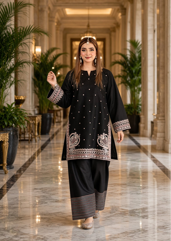 Urge Heavy Embroidered Dhanak 2Piece Suit SDCW-1235