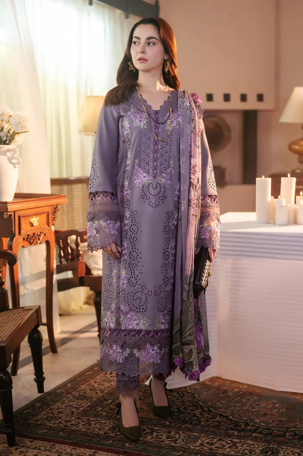 ASIM JOFA Embroidered 3pc CHIKANKARI LAWN Dress With Printed DupattaSDC-1076