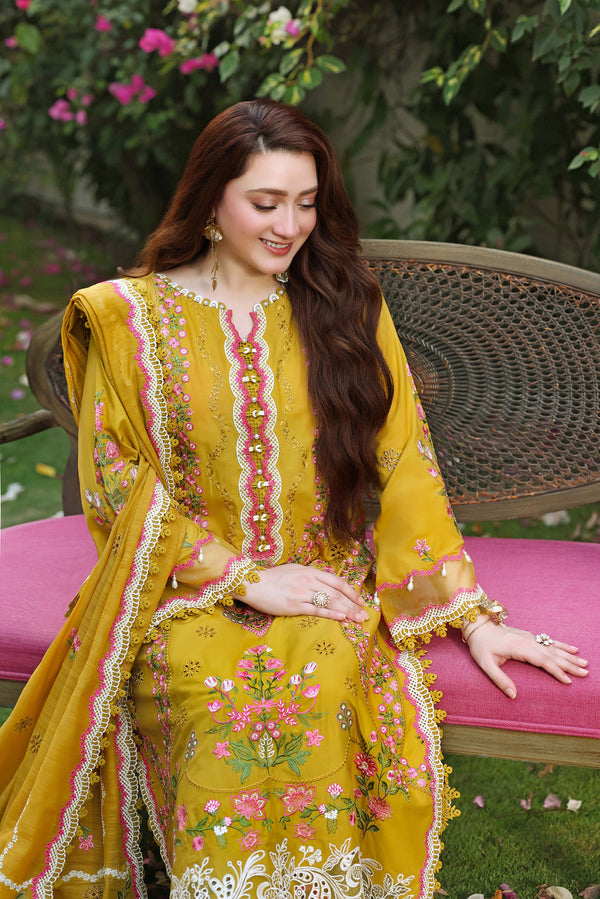 ANEELAS Unstitched Luxury Lawn Embroidered 3pc SDC-1153