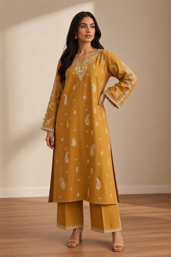 BATIK Heavy Embroidered Dhanak 2Piece Suit SDCW-1235