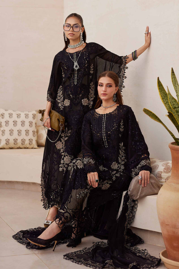 Maria.B 3PC DHANAK FABRIC EMBROIDERED SHIRT WITH DHANAK EMBROIDERED SHAWL AND TROUSER SDCW-1268