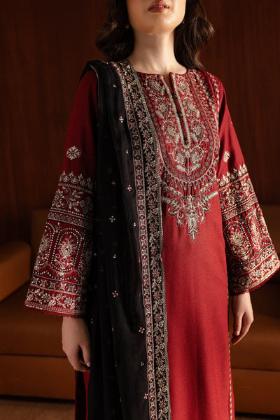 BATIK -3PC DHANAK EMBROIDERED SHIRT WITH DHANAK EMBROIDERED SHAWL AND TROUSER SDCW-1270