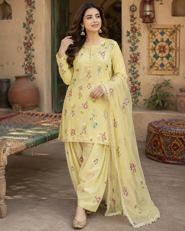 ANEELAS Summer 3Piece Lawn Embroidered Suit SDC-1158