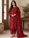 ANEELAS✦-Premium Unstitched Dhanak Embroidered 3pc Suit SDCW-1238