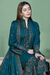 MOHAGNI 3PC DHANAK FABRIC EMBROIDERED SHIRT WITH DHANAK EMBROIDERED SHAWL AND TROUSER SDCW-1233