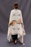 URGE 3PC DHANAK FABRIC EMBROIDERED SHIRT WITH PRINTED SHAWL AND TROUSER SDCW-1226