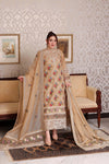 ANEELAS Unstitched Luxury Lawn Embroidered 3pc Cotton Net Duppata SDC-1156