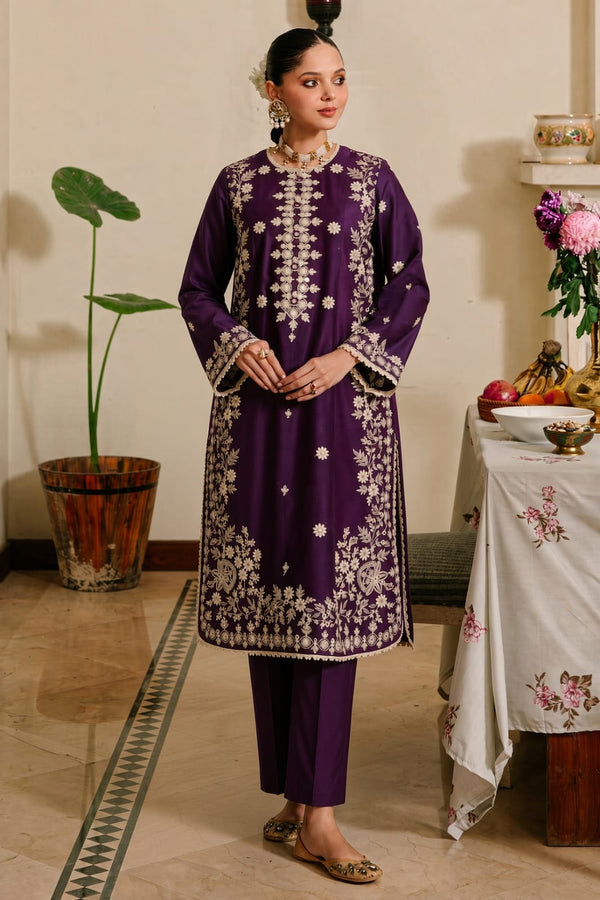 Cross Stitch Heavy Embroidered Dhanak 2Piece Suit SDCW-1235