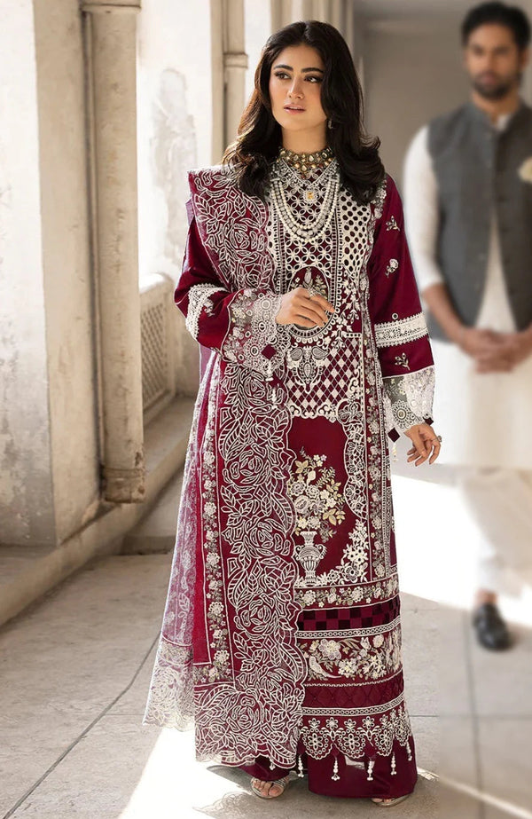MAHNUR ✦-Premium Unstitched Dhanak Embroidered with Dhanak Embroidery Shawls Suit SDCW-1245