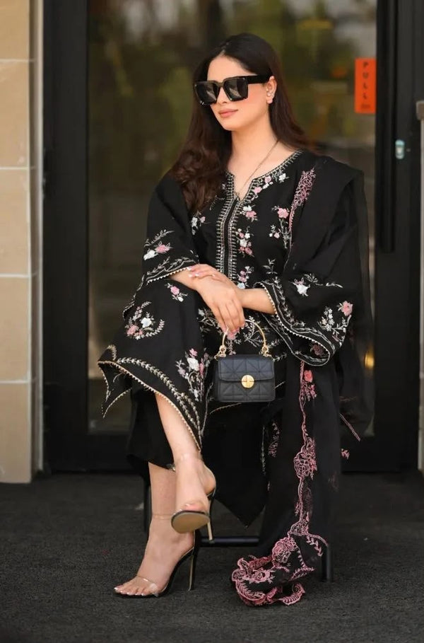 HANIYA SUMMER 3PIECE LAWN EMBROIDERED SUIT SDC-1151