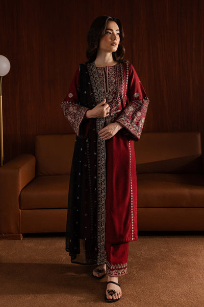 BATIK -3PC DHANAK EMBROIDERED SHIRT WITH DHANAK EMBROIDERED SHAWL AND TROUSER SDCW-1270